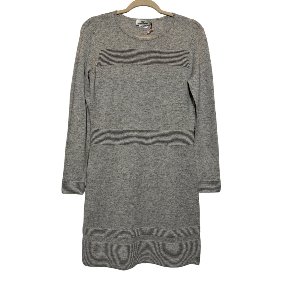 Vineyard Vines NWOT Light Gray Cashmere Wool Blend Sweater Dress Women’s Small